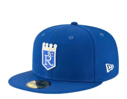New Era 59Fifty MLB Kansas City Royals 1971 Cooperstown Fitted Blue Кепка 11590983, синий