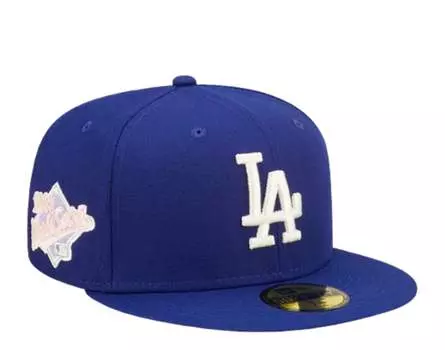 New Era 59Fifty MLB Los Angeles Dodgers Pop Sweat синяя/розовая облегающая кепка 60243526
