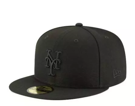 New Era 59Fifty MLB New York Mets Blackout Basic Fitted Кепка 11591131