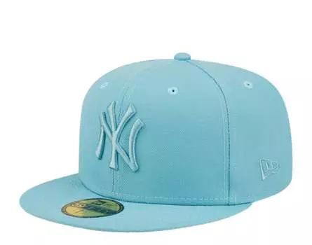 New Era 59Fifty MLB New York Yankees Color Pack светло-голубая облегающая кепка 60278263