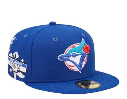New Era 59Fifty MLB Toronto Blue Jays Cloud Icon синяя облегающая кепка 60243740