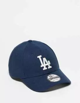 New Era – 9forty LA Dodgers – темно-синяя льняная кепка