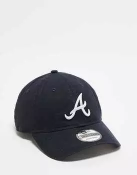 New Era – 9twenty – Черная бейсболка с мотивом Atlanta Braves