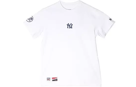 New Era Футболка унисекс, прямая, белая