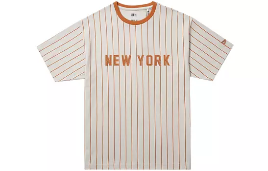 New Era Футболка унисекс серо-белые