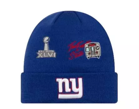 New Era NFL New York Giants City Transit вязаная шапка-манжета синяя 60224737
