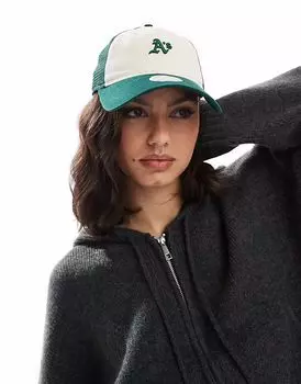 New Era - Oakland Athletics - Кепка Micro Trucker зеленого цвета с различными контрастными цветами