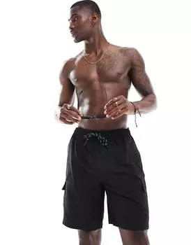 New Look – Черные шорты в стиле милитари