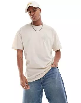 New Look — кремовая футболка оверсайз с надписью «Seek Positive»