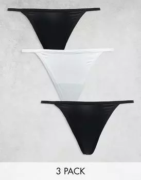 New Look – набор из 3 пар микрострингов разных цветов