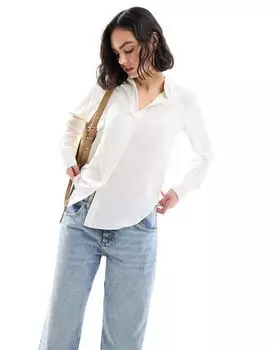 New Look – рубашка кремового цвета с пуговицами