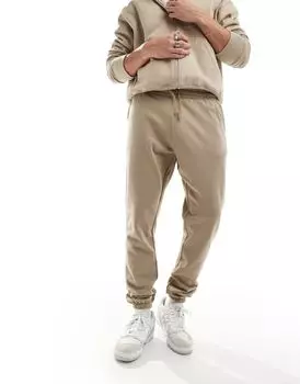 New Look – серо-бежевые джоггеры обычного кроя