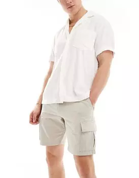 New Look – Шорты в стиле милитари Stone-бежевого цвета