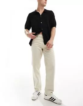 New Look – свободные джинсы кремового цвета