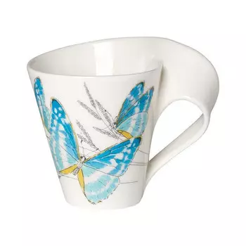 New Wave Caff Animals of the World - Кружка Morpho Cypris большая с ручкой в подарочной упаковке 0,30 л Villeroy & Boch, белый