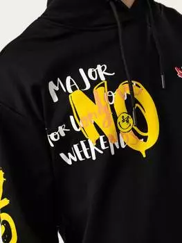 NEW YORK FASHION ТОП-КОФТА С КАПЮШОНОМ Noizz, черный