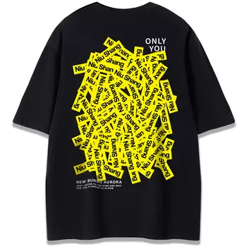 New York Пуговица на футболке унисекс, Кремово-желто-белый