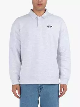 Невероятная толстовка поло с длинным рукавом LUKE 1977, цвет Light Marl Grey