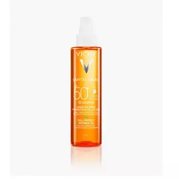 Невидимое солнцезащитное масло Capital Soleil Spf50+ Vichy, 200 ml