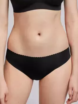 Невидимые трусики миди с лазерной вырезкой Gisela, черный