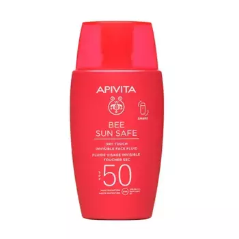 Невидимый флюид для лица Dry Touch Spf50 Bee Sun Safe Apivita, 50 ml