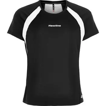 Newline черная женская футболка с перьями, черный/черный/белый