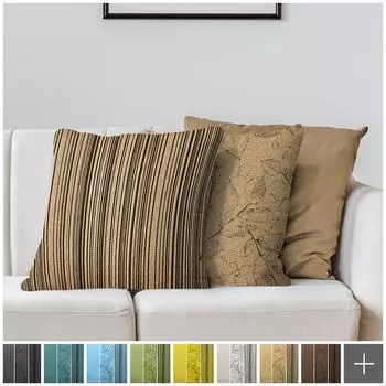 Newly НАБОР ИЗ 3 ДЕКОРАТИВНЫХ ПОДУШЕК Диванная подушка Чехол на подушку Декоративная подушка 40см Дизайнерская подушка для гостиной Чехол на подушку - Цвет: 03 Бежевый | Версия: Полная (с начинкой) novely