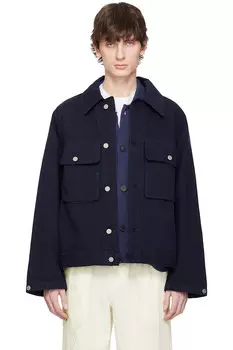 Невыцветающая джинсовая куртка Document, индиго