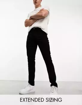 Невыцветающие черные джинсы скинни ASOS