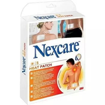 Nexcare Heat Patch 9,5 x 13 см, 5 самоклеящихся термопластырей, 5 шт. в упаковке