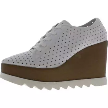 Незабудка женские туфли на танкетке из искусственной кожи Lifestyle Steve Madden, белый