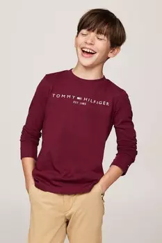 Незаменимая футболка с длинным рукавом Tommy Hilfiger, красный