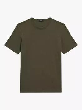 Незаменимая хлопчатобумажная футболка обычного покроя Theory, цвет Hunter Green