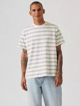 Незаменимая хлопчатобумажная футболка в полоску обычного покроя Levi's, белый