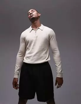 Незаменимое поло бежевого цвета Topman