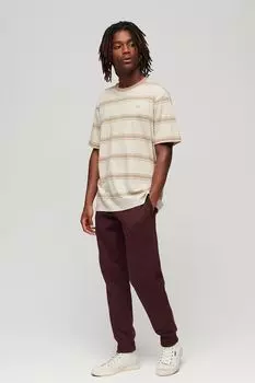 Незаменимые спортивные брюки из хлопка с завязкой Superdry, бургундия