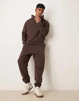 Незаменимые свободные джоггеры коричневого цвета ASOS DESIGN