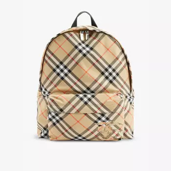 Незаменимый клетчатый тканый рюкзак Burberry, желтый