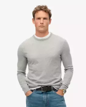 Незаменимый свитер из хлопка и кашемира Superdry, серый
