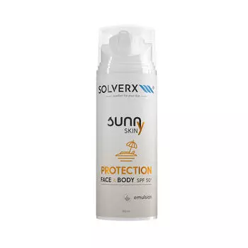 Нежная эмульсия для лица и тела с spf50+, 150 мл Solverx Sunny skin protection