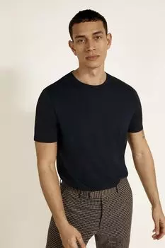 Нежная футболка с круглым вырезом MOSS, синий