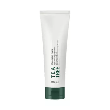 Нежная очищающая пенка для лица vegan tea tree cleanser Stay Well, 130 мл