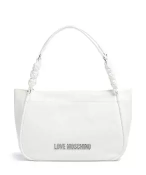 Нежная сумка-шоппер из искусственной кожи Love Moschino, белый