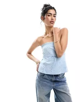 Нежно-голубое бандо с лентой ASOS DESIGN