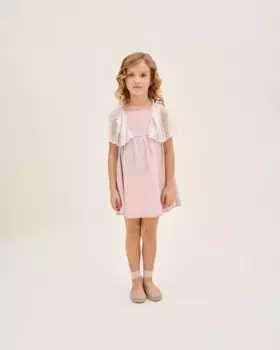 Нежно-розовое свадебное платье для девушки с фатином на рукавах макси Dadati, цвет Rosa