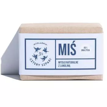 Нежное мыло с ланолином Мишка Тедди, 110 г Mydlarnia Trzy Szpaki, Mydlarnia Cztery Szpaki
