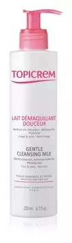 Нежное очищающее молочко для чувствительной и сухой кожи Topicrem UH FACE Gentle Cleansing Milk