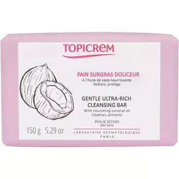 Нежное ультра-насыщенное очищающее мыло 150 г, Topicrem