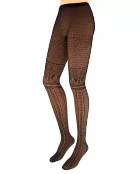 Нежные трусики с перфорацией в стиле фэнтези плотностью 40 ден Hyd, черный