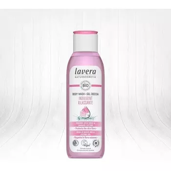 Нежный гель для душа с органической шиповницей и хлопком, 250 мл, Lavera